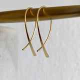 Dainty Crossed-Arch Threader - LLUME Jewelry