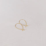 Dainty Crossed-Arch Threader - LLUME Jewelry