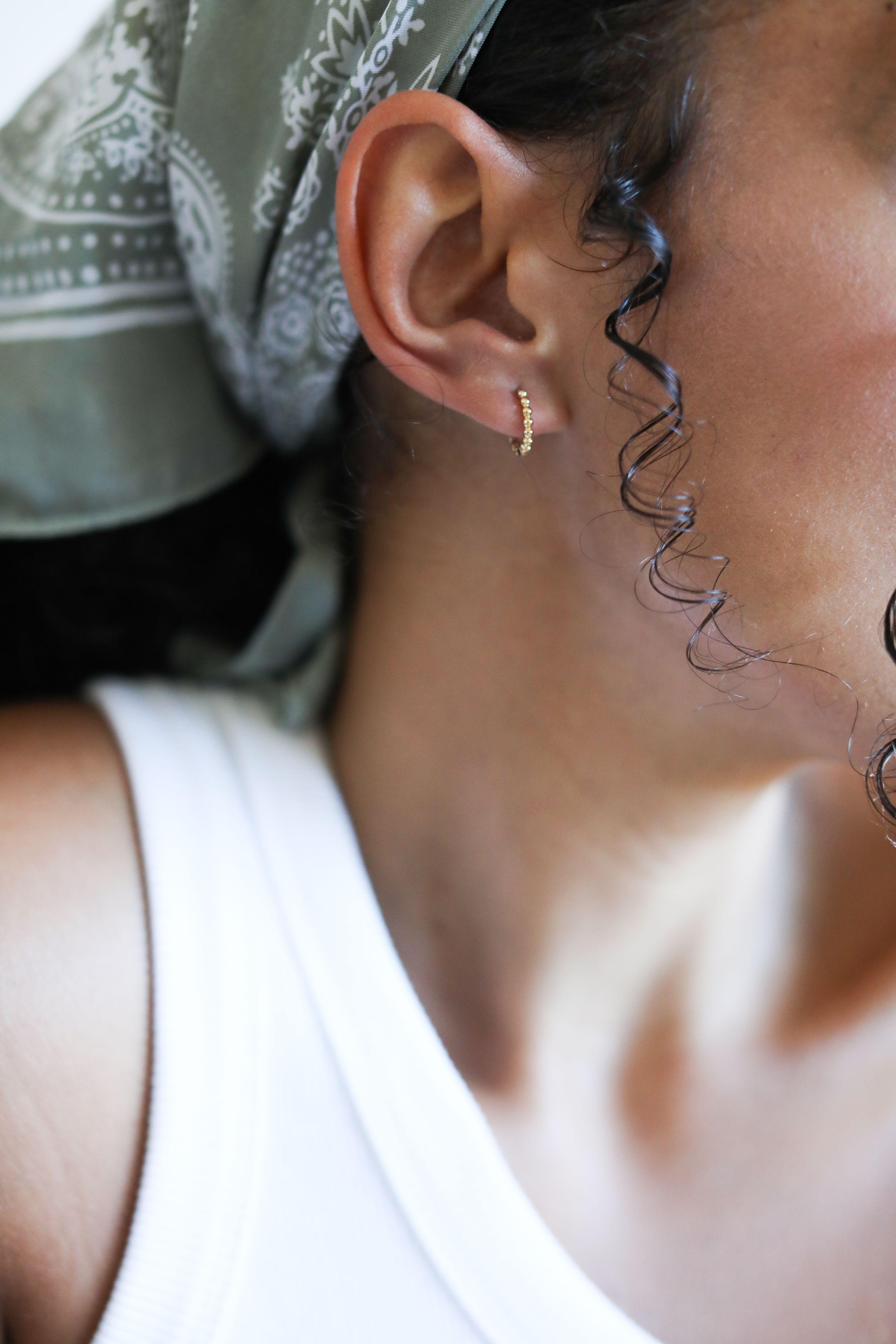 Prosecco Beaded Hoop - LLUME Jewelry