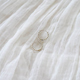 Prosecco Beaded Hoops Silver