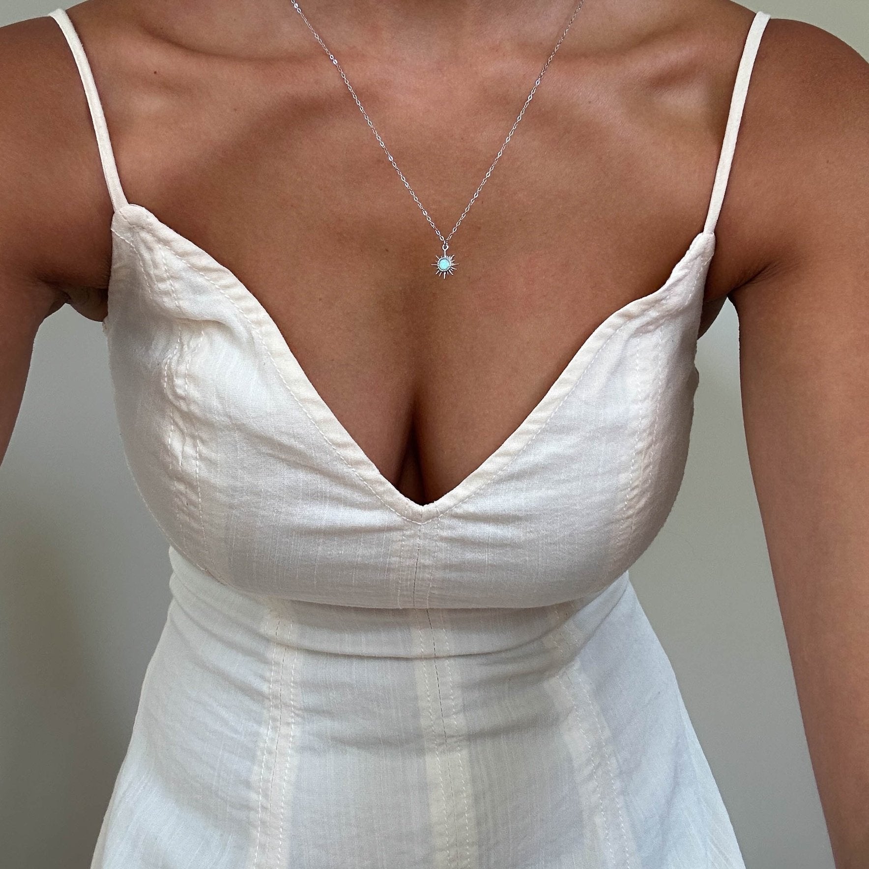 silver dress necklace Bretagne Stick Long Necklace Silver