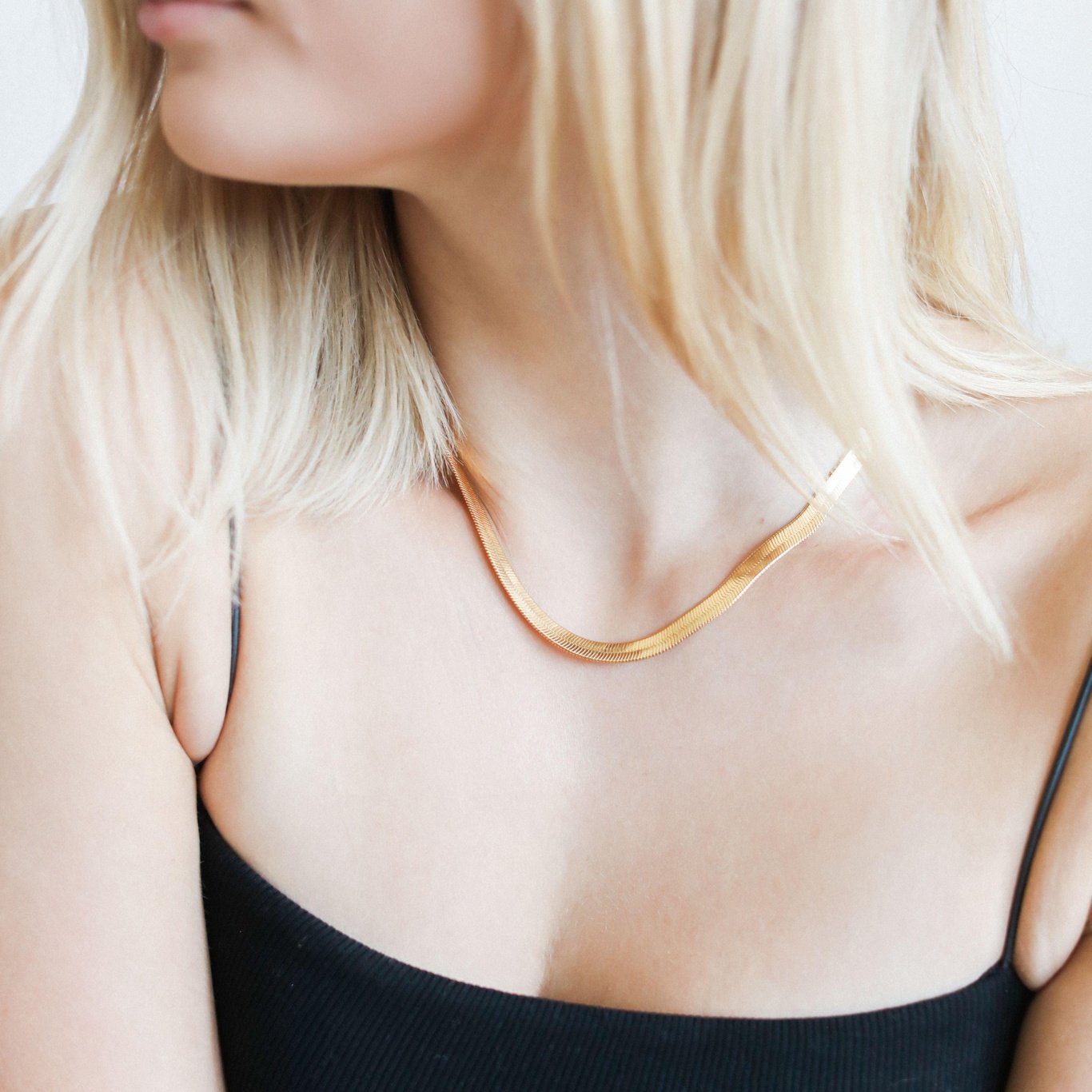 Herringbone Snake Chain - LLUME Jewelry